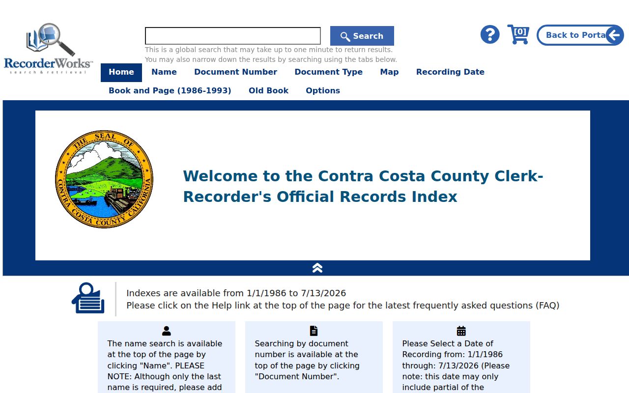 Pittsburg people search in the Contra Costa RecorderWorks name index