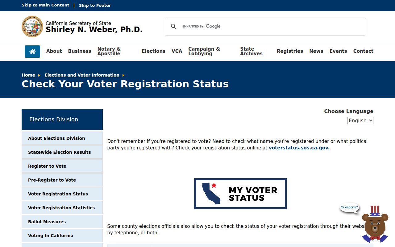 Pittsburg people search voter registration status route