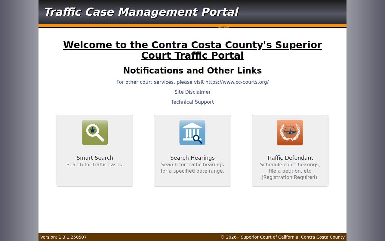 Pittsburg public records search in the Contra Costa Traffic Portal