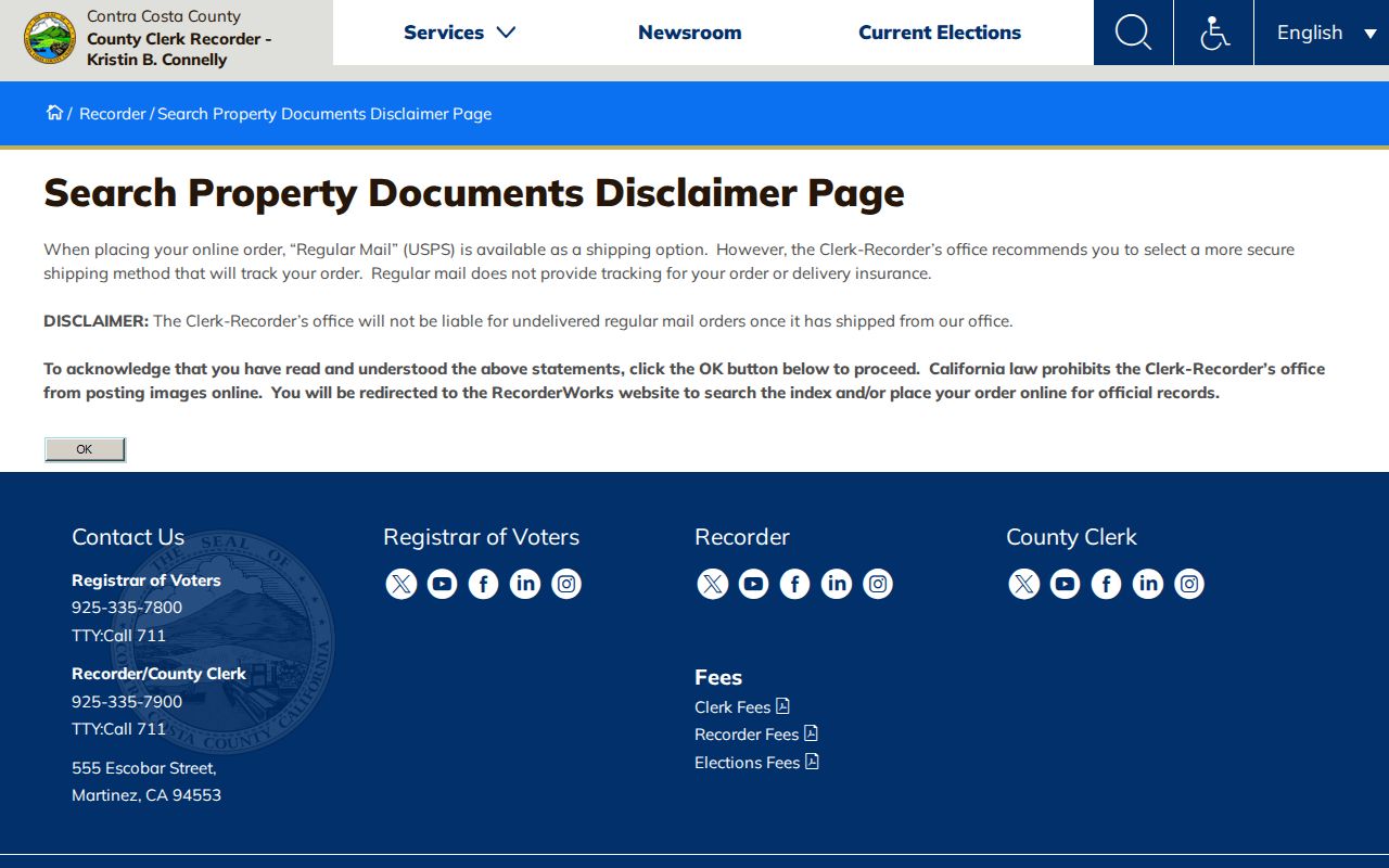 Pittsburg public records entry for Contra Costa property documents